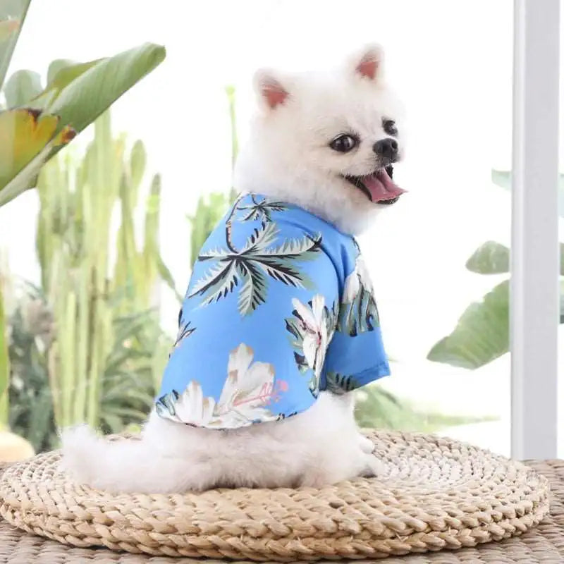 Dog Hawaiian T-Shirt Hawaii Style Summer Dog Clothes