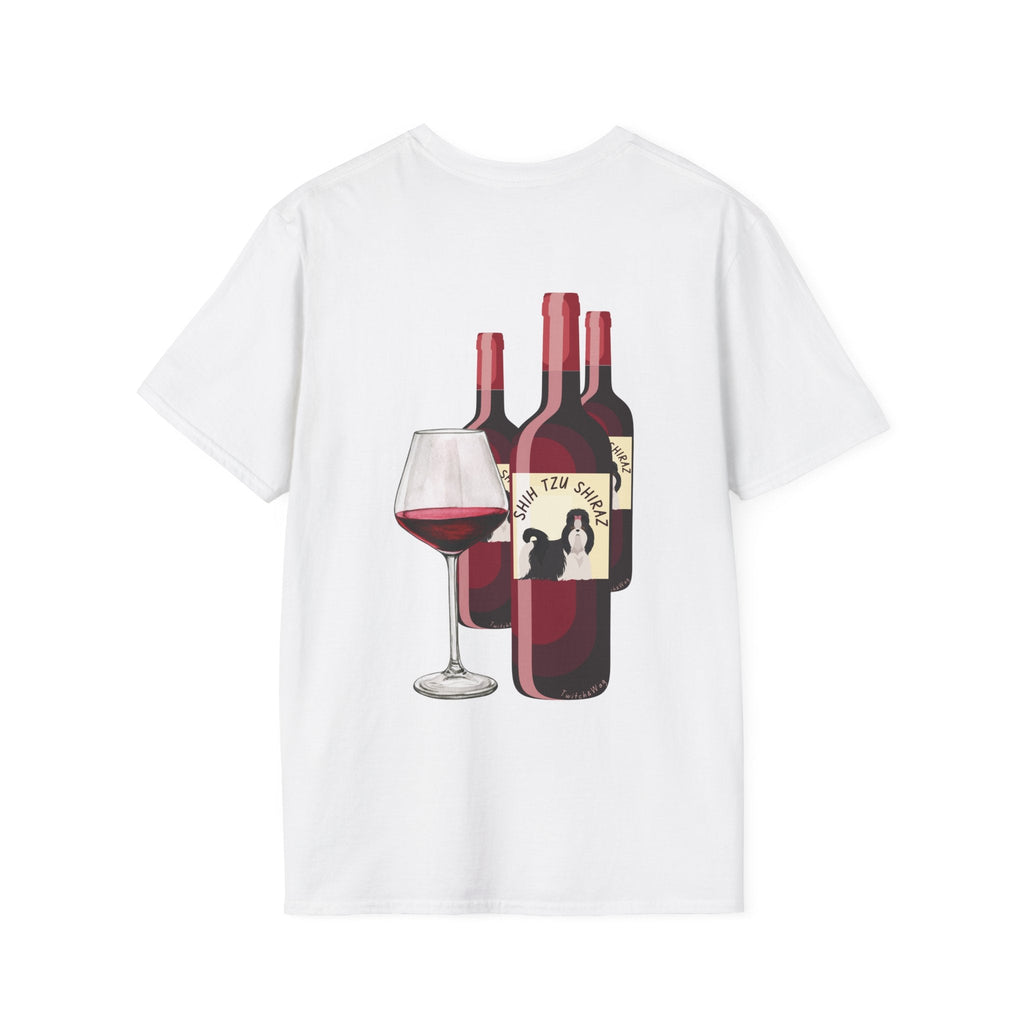 Shih Tzu Shiraz  | Cute Dog Mom Shirt for Wine Enthusiasts