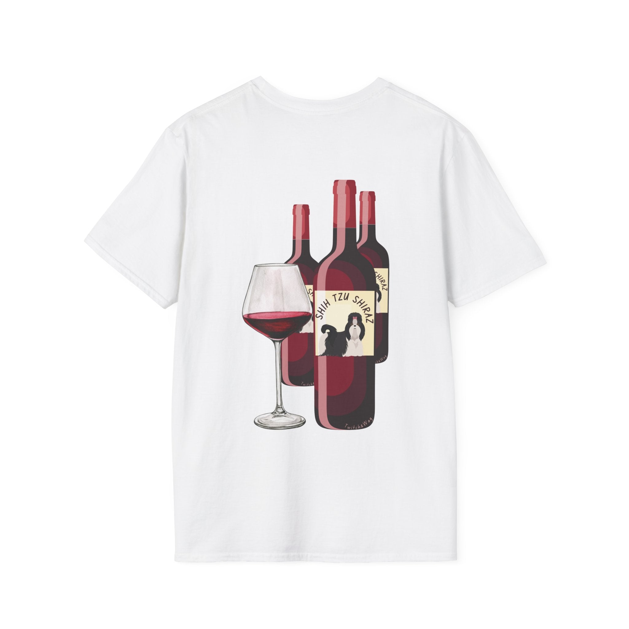 Shih Tzu Shiraz  | Cute Dog Mom Shirt for Wine Enthusiasts