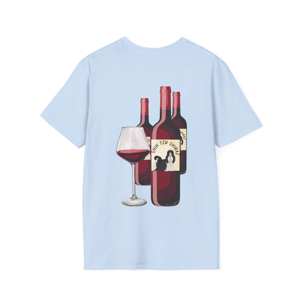 Shih Tzu Shiraz  | Cute Dog Mom Shirt for Wine Enthusiasts