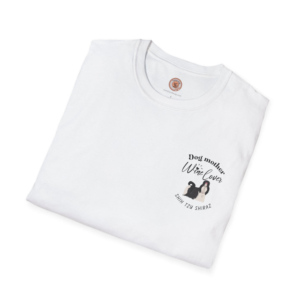 Shih Tzu Shiraz  | Cute Dog Mom Shirt for Wine Enthusiasts