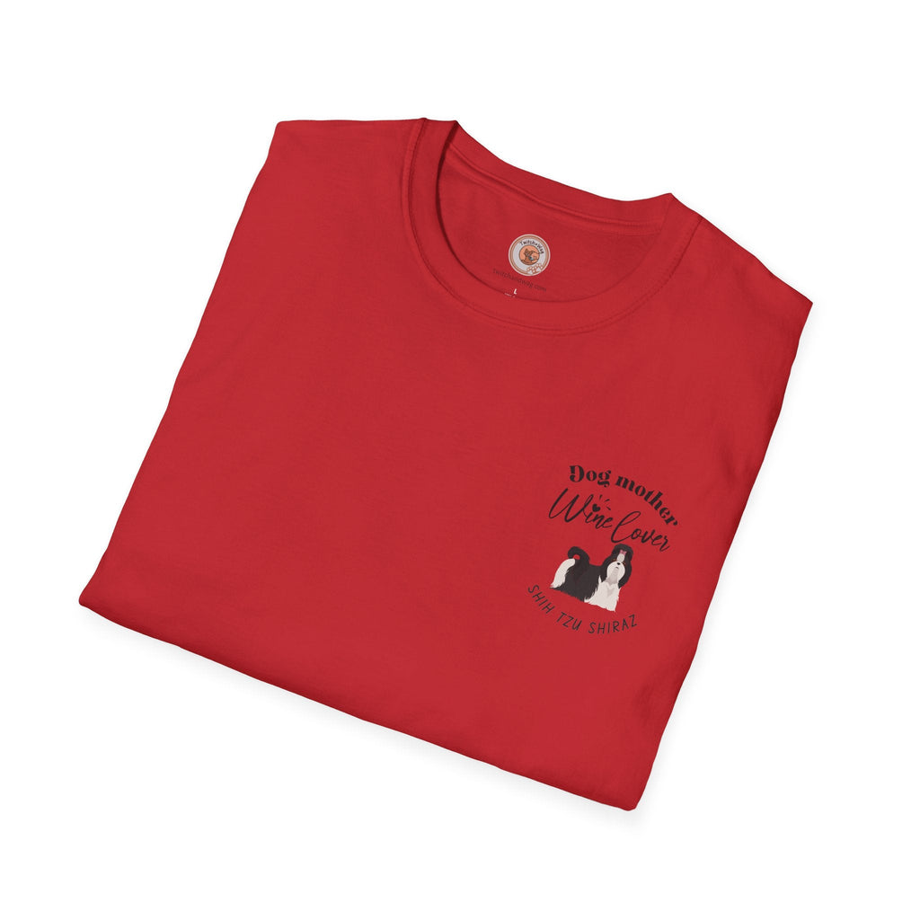 Shih Tzu Shiraz  | Cute Dog Mom Shirt for Wine Enthusiasts