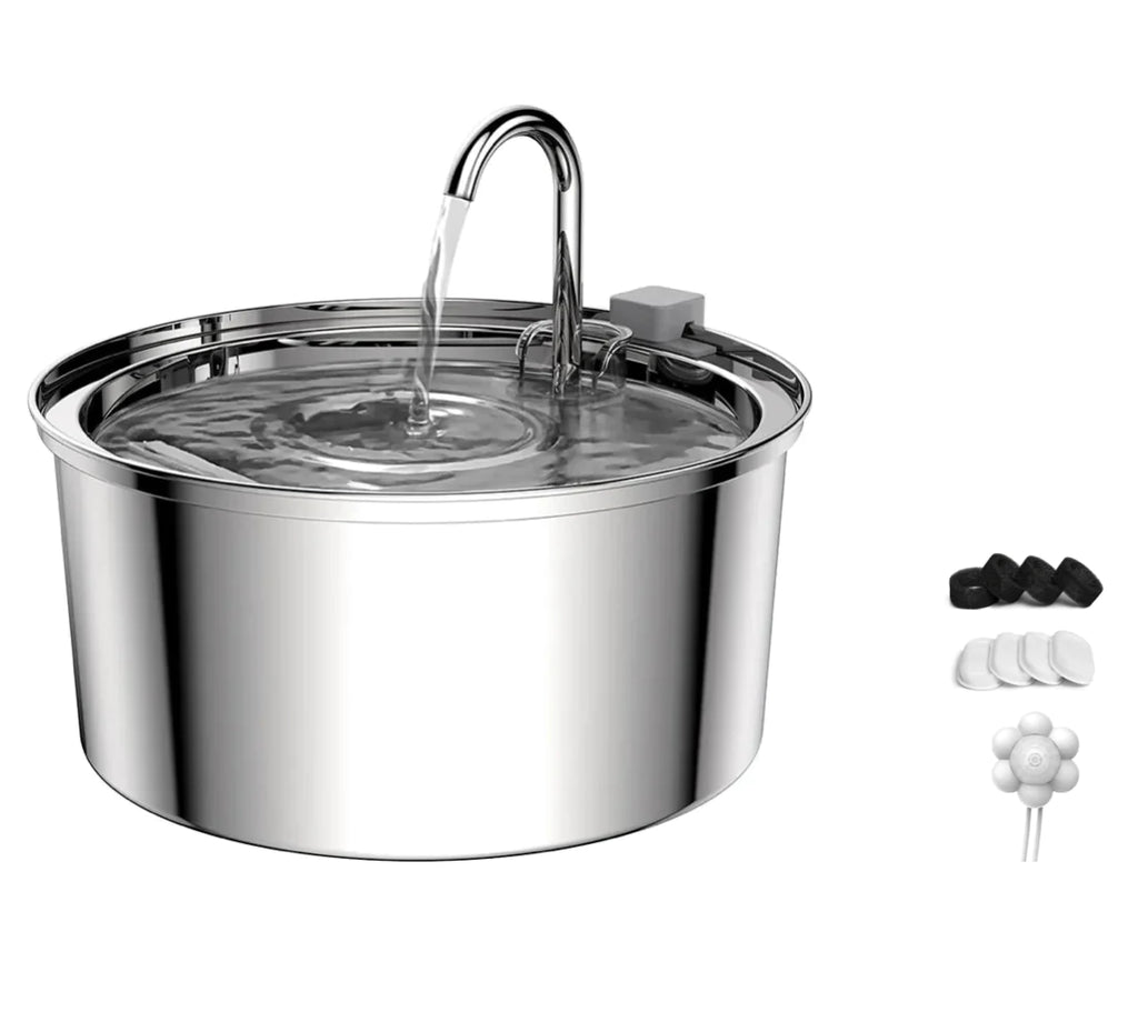 Stainless Steel Pet Water Fountain – Keep Your Furry Friends Hydrated and Happy