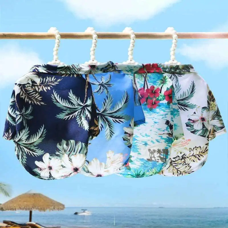 Dog Hawaiian T-Shirt Hawaii Style Summer Dog Clothes