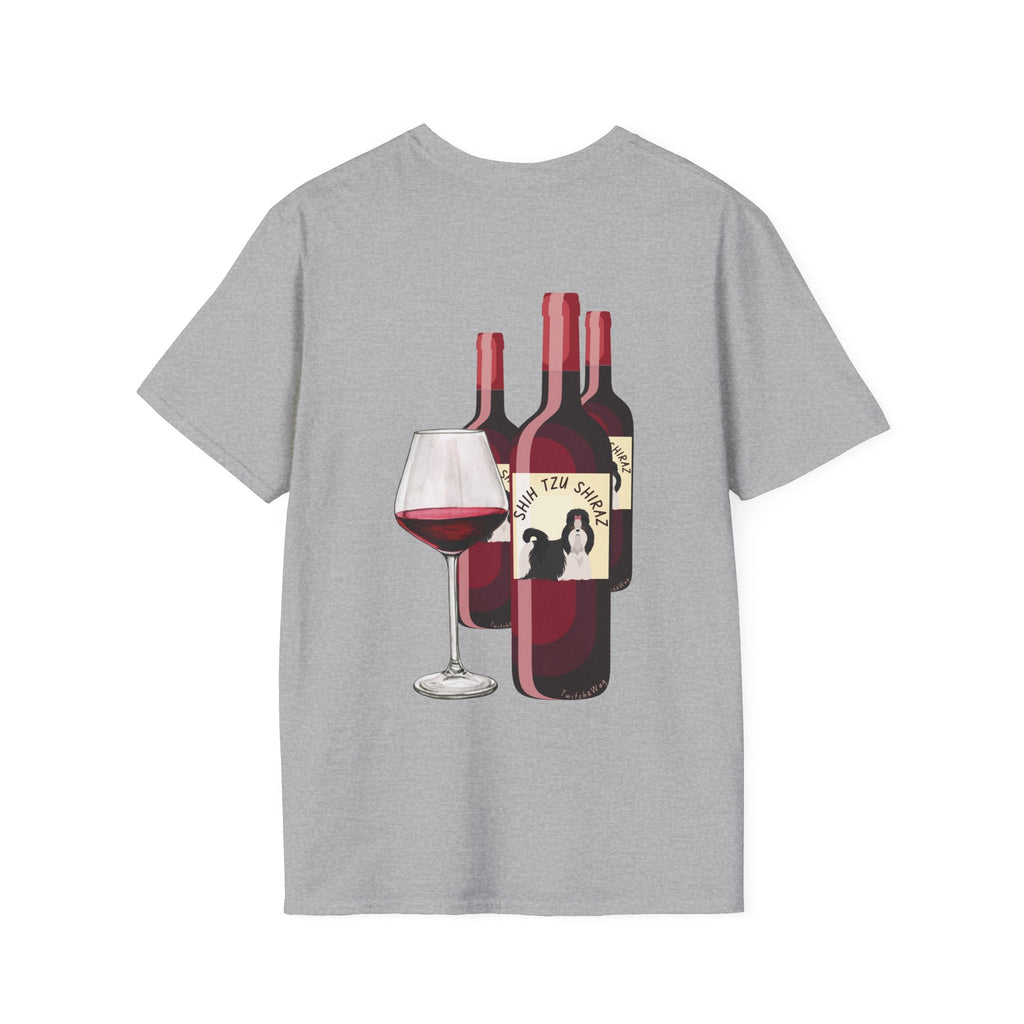 Shih Tzu Shiraz  | Cute Dog Mom Shirt for Wine Enthusiasts