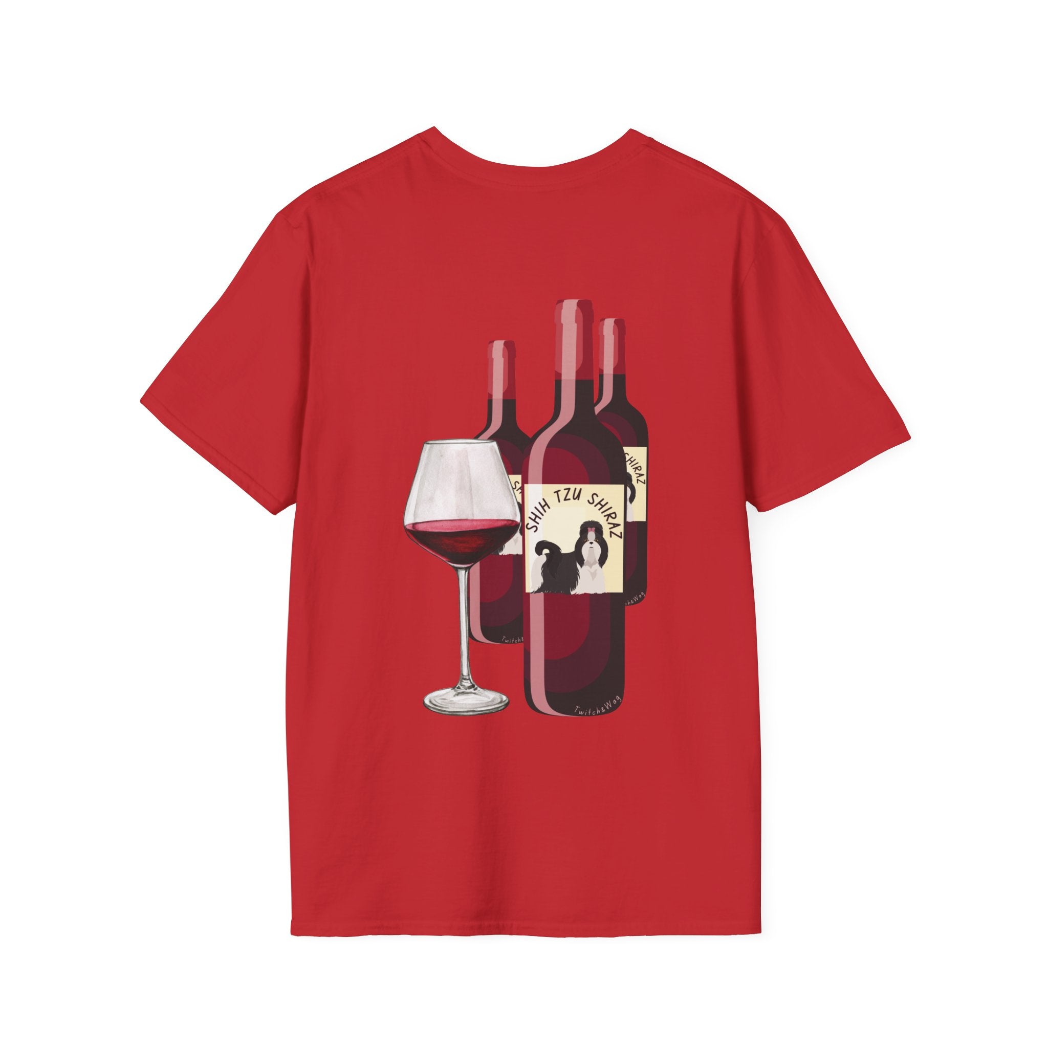 Shih Tzu Shiraz  | Cute Dog Mom Shirt for Wine Enthusiasts