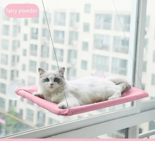 Cozy Retreat for Cats: Suction Cup Hanging Cat Hammock – Purrfection Elevated