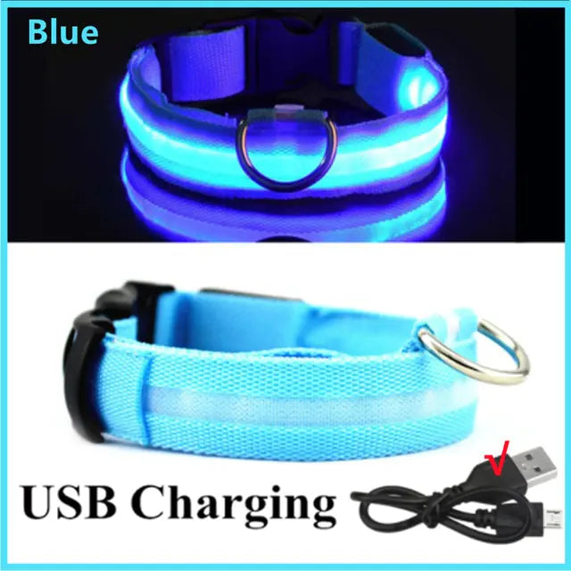High Visibility LED Glowing Dog Collar