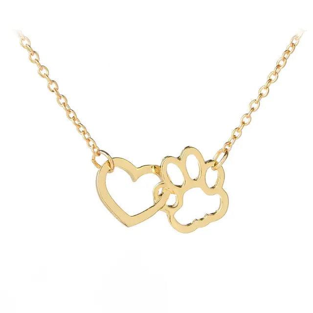 Paw Love Heart Necklace for Pet Lovers
