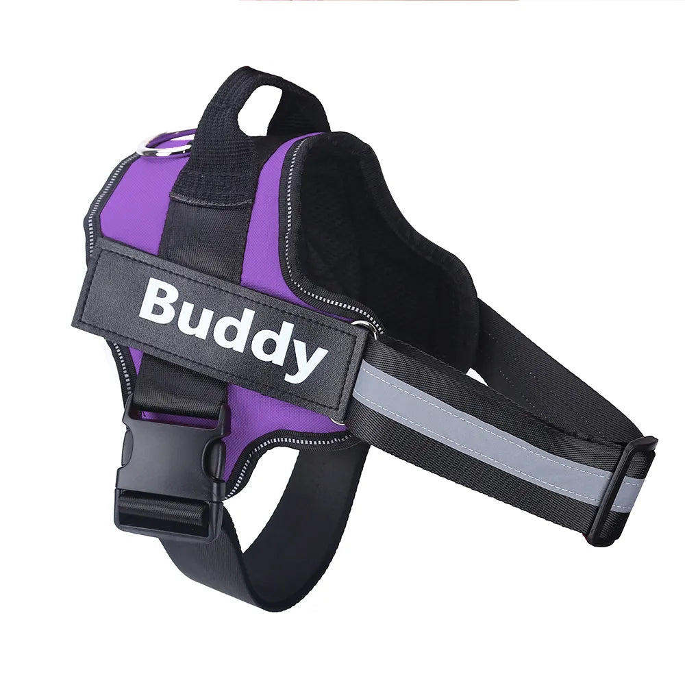 Personalized Reflective Dog Harness (no-pull)