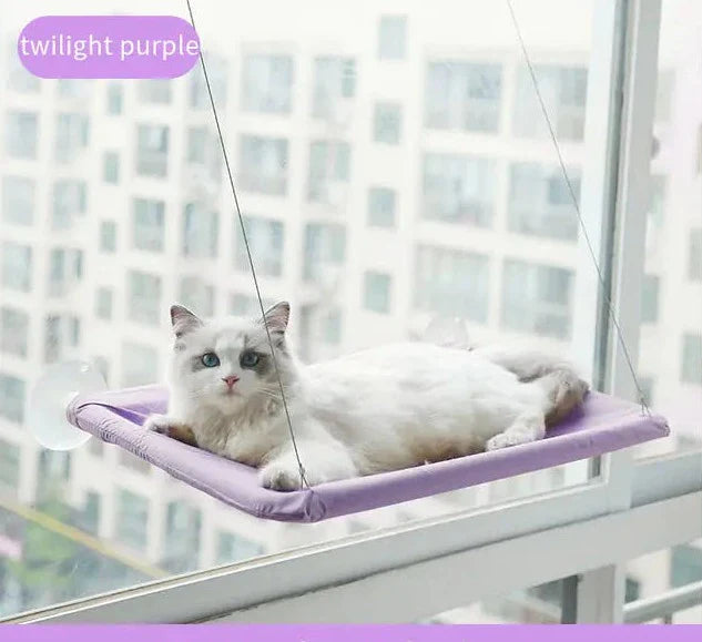 Cozy Retreat for Cats: Suction Cup Hanging Cat Hammock – Purrfection Elevated