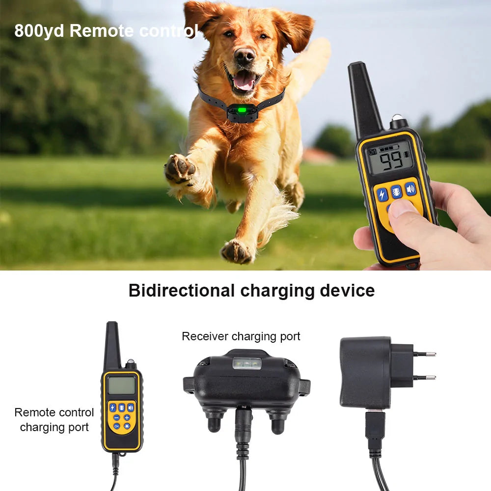 Waterproof Electric Dog Training Collar with Shock, Vibration, and Sound Modes