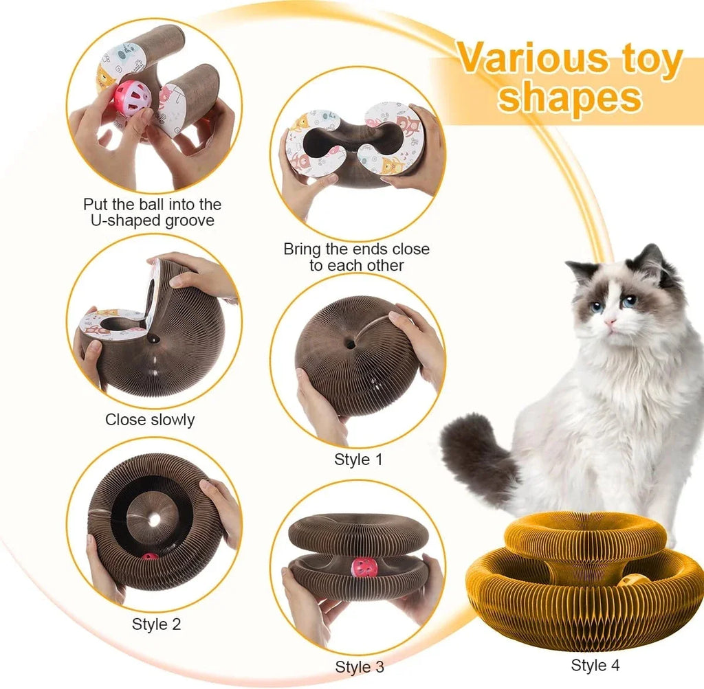 Multi-Shape Cat Scratching Board - Foldable Scratch Pad