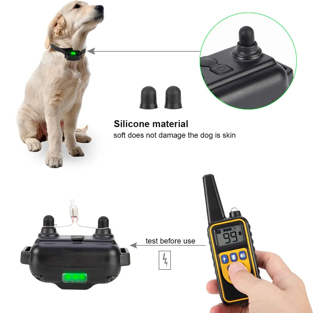 Waterproof Electric Dog Training Collar with Shock, Vibration, and Sound Modes