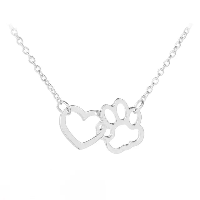 Paw Love Heart Necklace for Pet Lovers