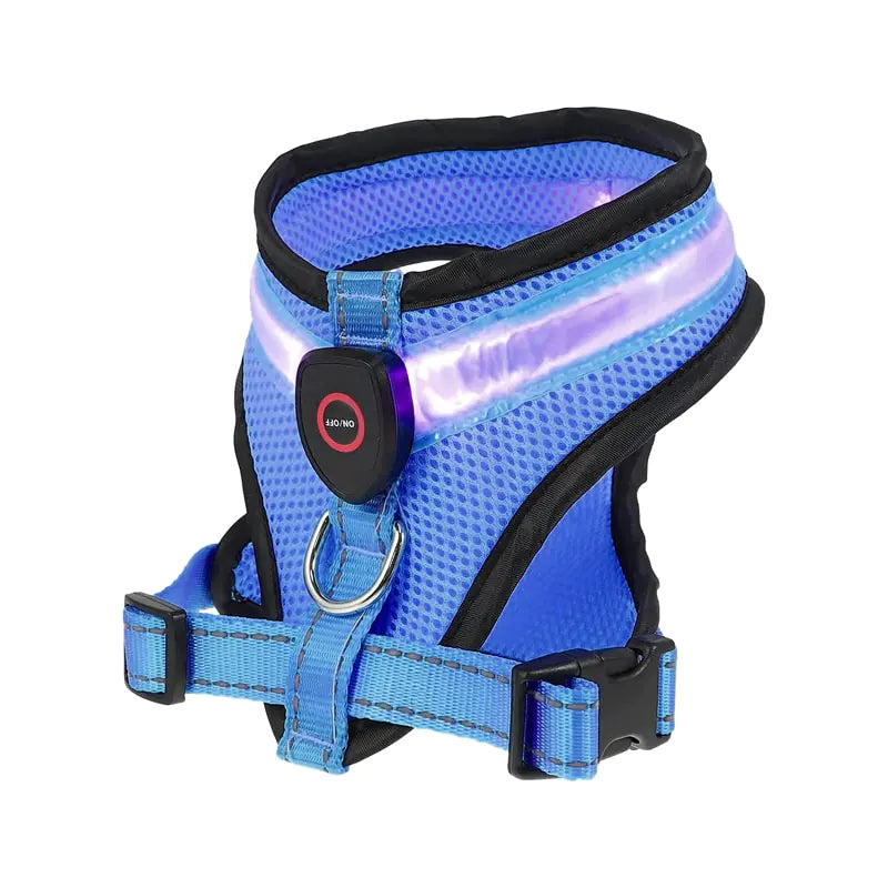 High Visibility LED Glowing Dog Harness