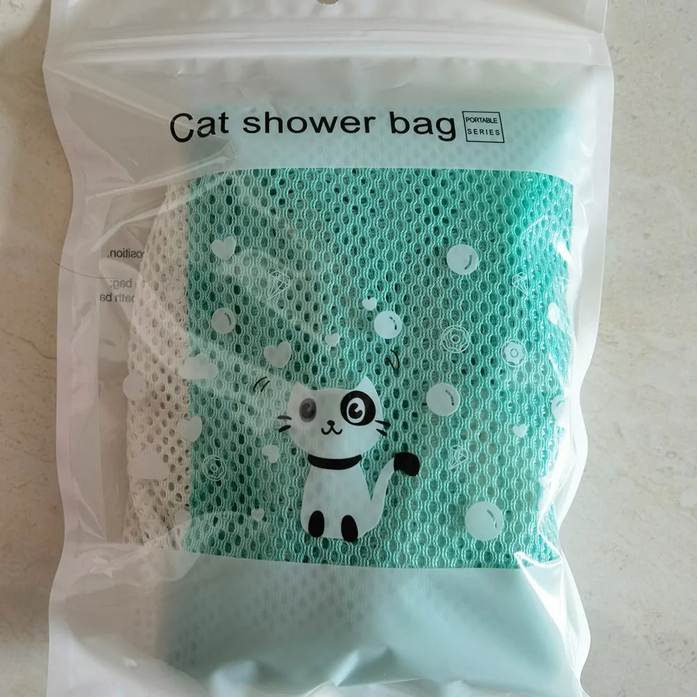 Cat Bathing Bag Anti-Scratch Cat Grooming Mesh Bag