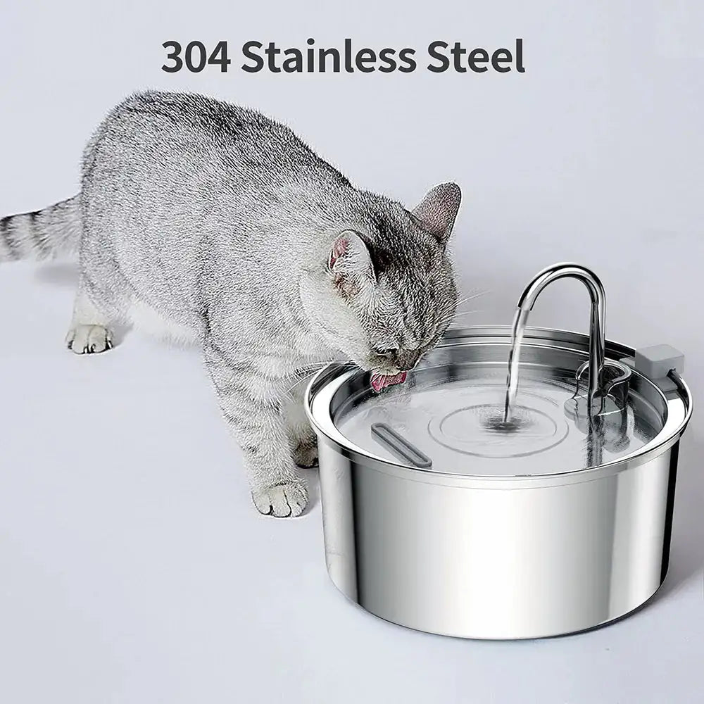 Stainless Steel Pet Water Fountain – Keep Your Furry Friends Hydrated and Happy