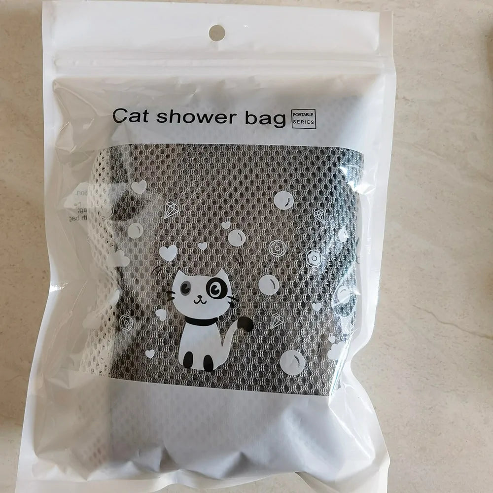 Cat Bathing Bag Anti-Scratch Cat Grooming Mesh Bag